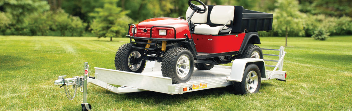 Bear Track utility trailer with golf cart