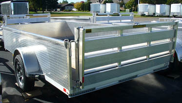 Aluminum trailer with sides