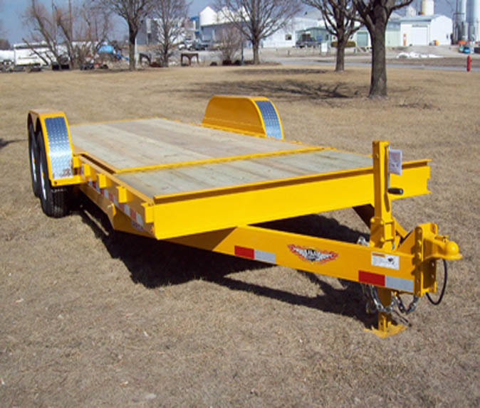 Yellow H&H Flat bed trailer