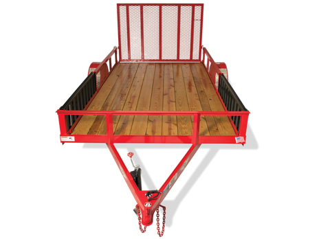 H&H Trailers ATV Red Utility with Wood Deck