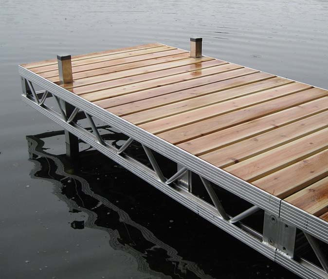 Premium Docks cedar decking