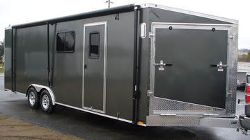 Aluminum V front enclosed trailer