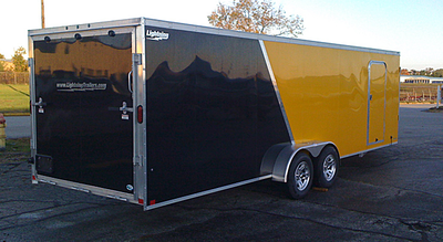 Lightning snowmobile trailer yellow & black